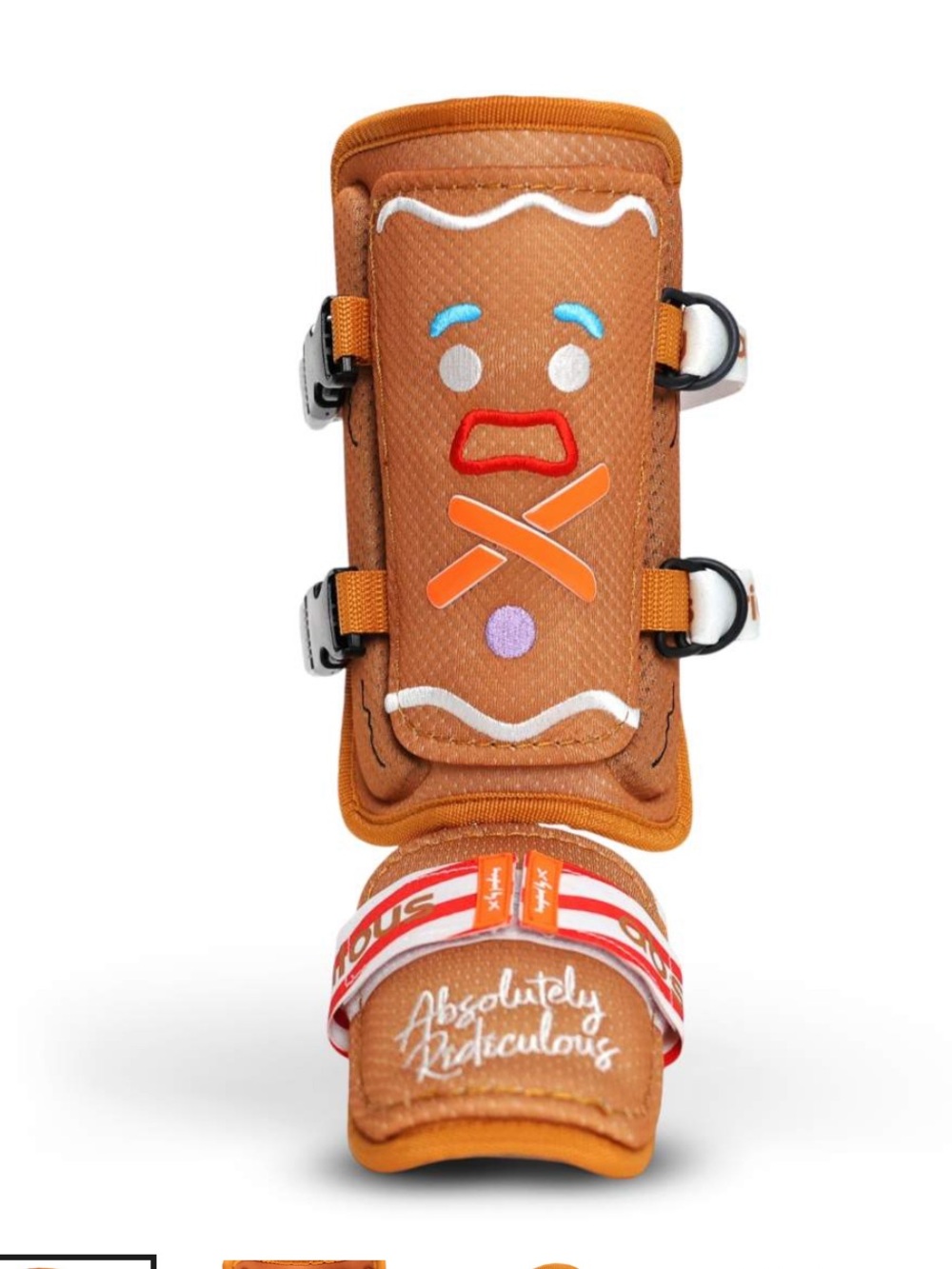Absolutely Ridiculous Gingerbread Shin Guard YOUTH NWOT
